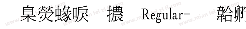 華康細明體 Regular字体转换